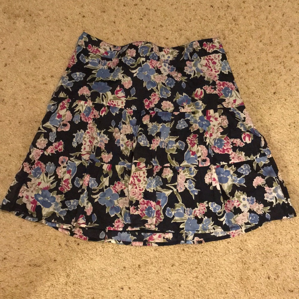 Blue floral skirt